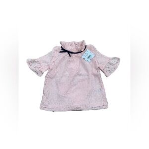 Janie and Jack NWT Size 3-6 Months Petal Pink Lace Dress and Bloomers Set